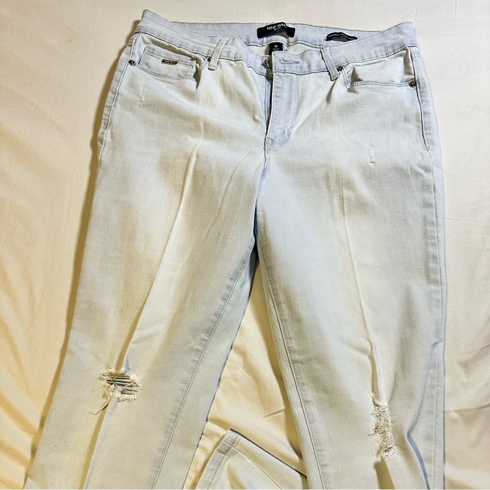 Nine West Blue Straight Leg Jeans